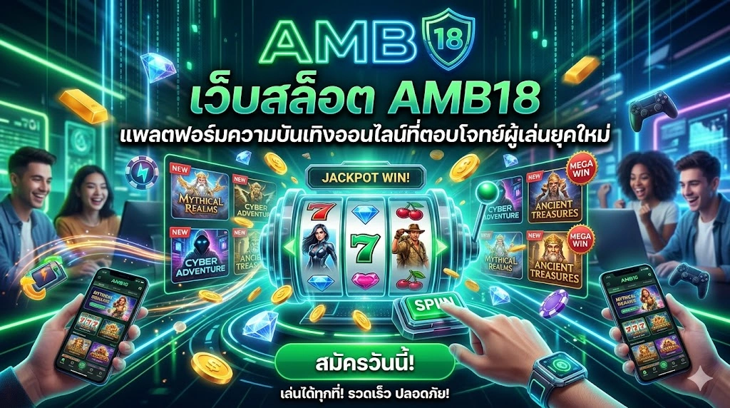 เว็บสล็อต AMB18 แพลตฟอร์มความบันเทิงออนไลน์ที่ตอบโจทย์ผู้เล่นยุคใหม่